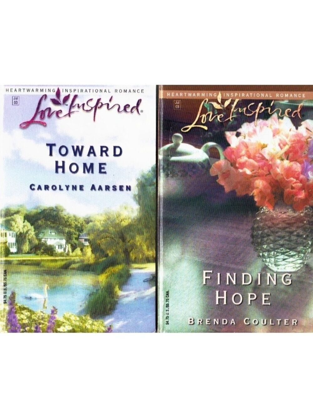 Set Of 2 Inspirational Romance - Finding Hope & Toward Home Books